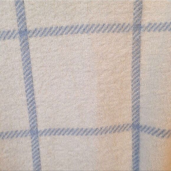 Z Supply Women's Cream And Blue Plaid Thick Eyelash Shacket Size S - Picture 5 of 8